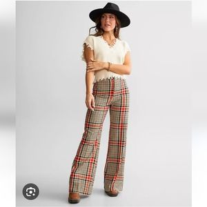 NWOT Free People Jules Plaid Pants